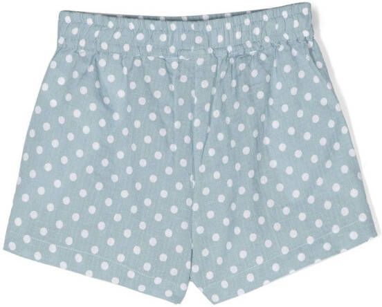 Aspesi Kids Shorts met stippen Blauw