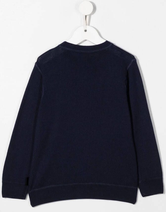 Aspesi Kids Sweater met print Blauw