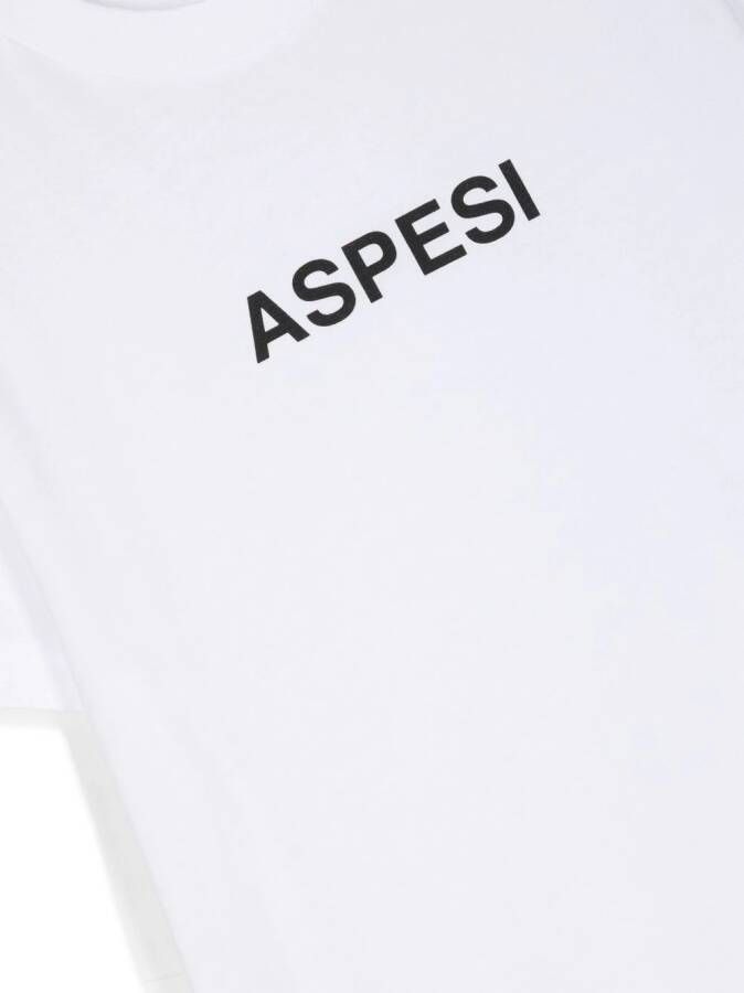 Aspesi Kids T-shirt met logoprint Wit