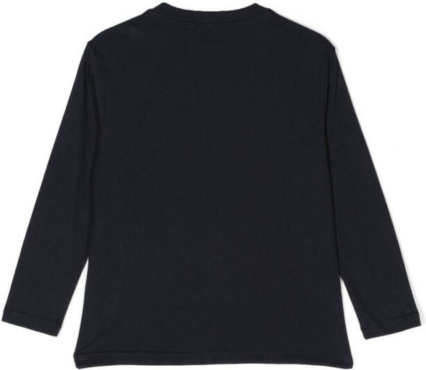 Aspesi Kids T-shirt met tekst Blauw