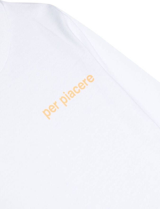Aspesi Kids T-shirt met tekst Wit