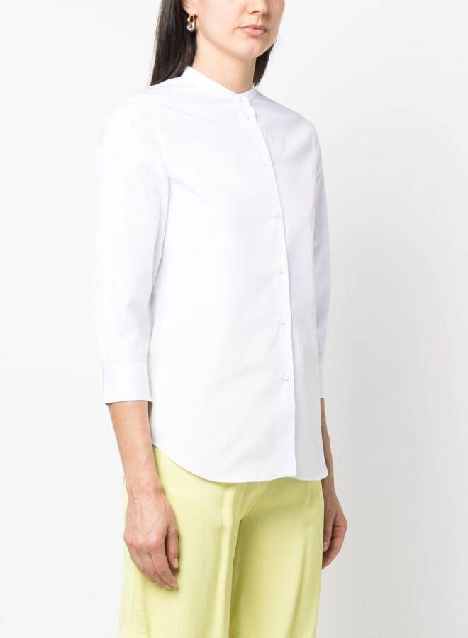 ASPESI Kraagloze blouse Wit