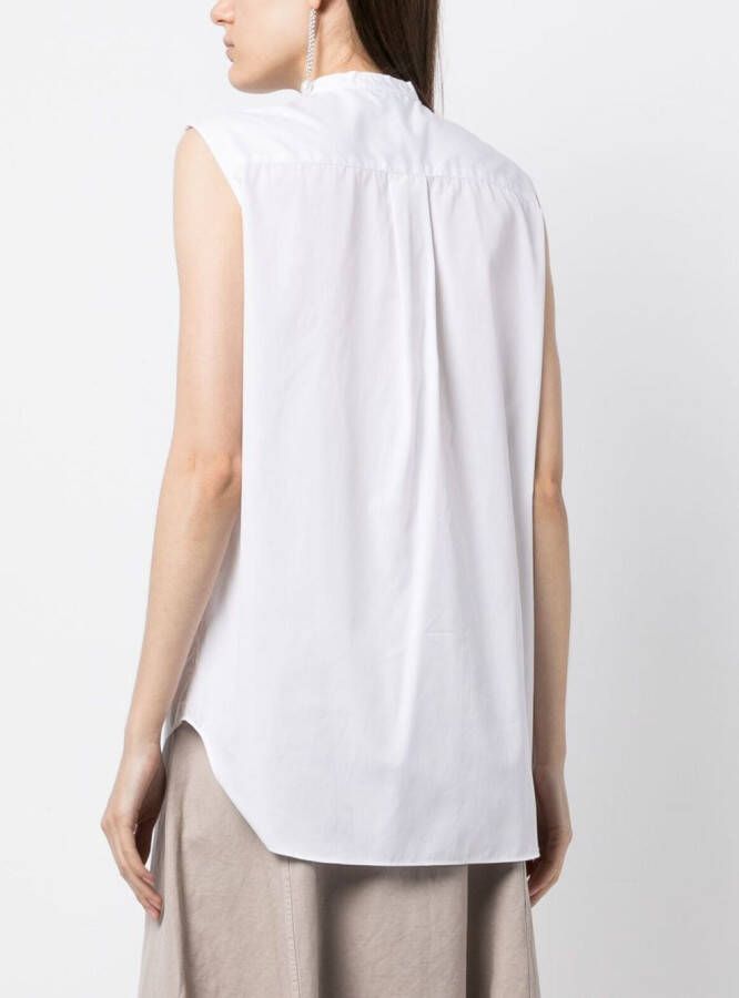 ASPESI Mouwloze blouse Wit