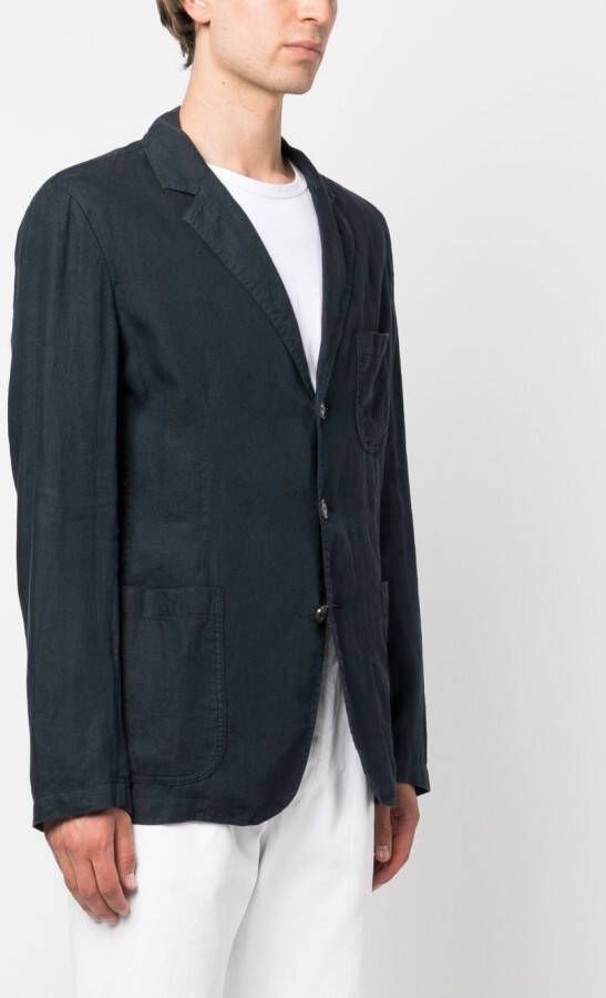 ASPESI Blazer met enkele rij knopen Blauw