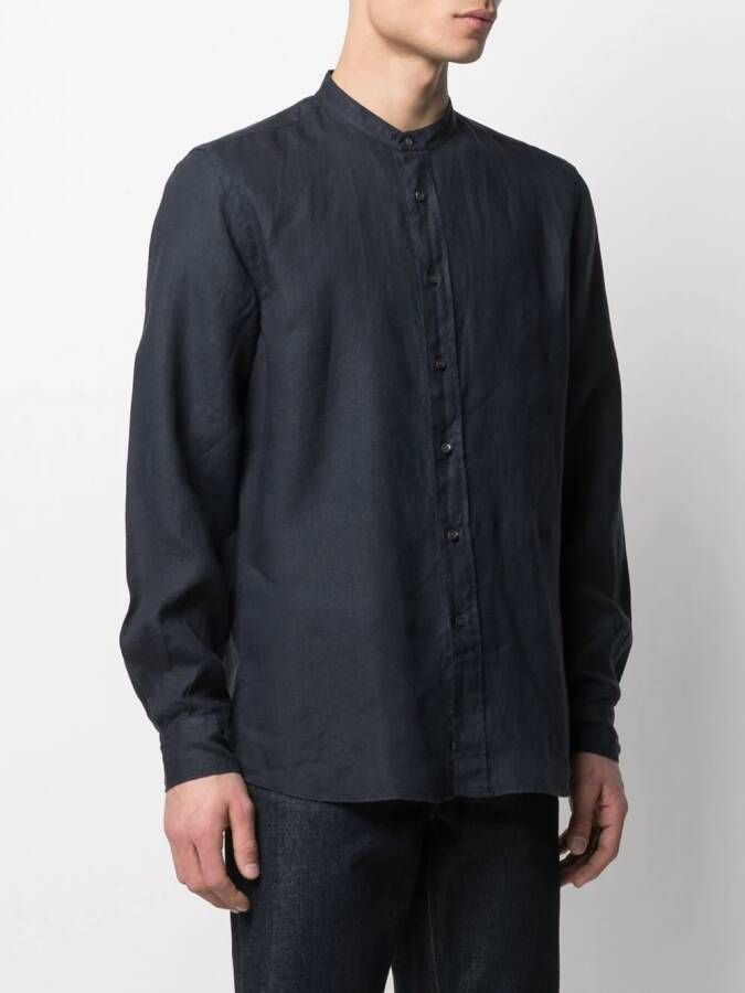 ASPESI Overhemd met bandkraag Blauw