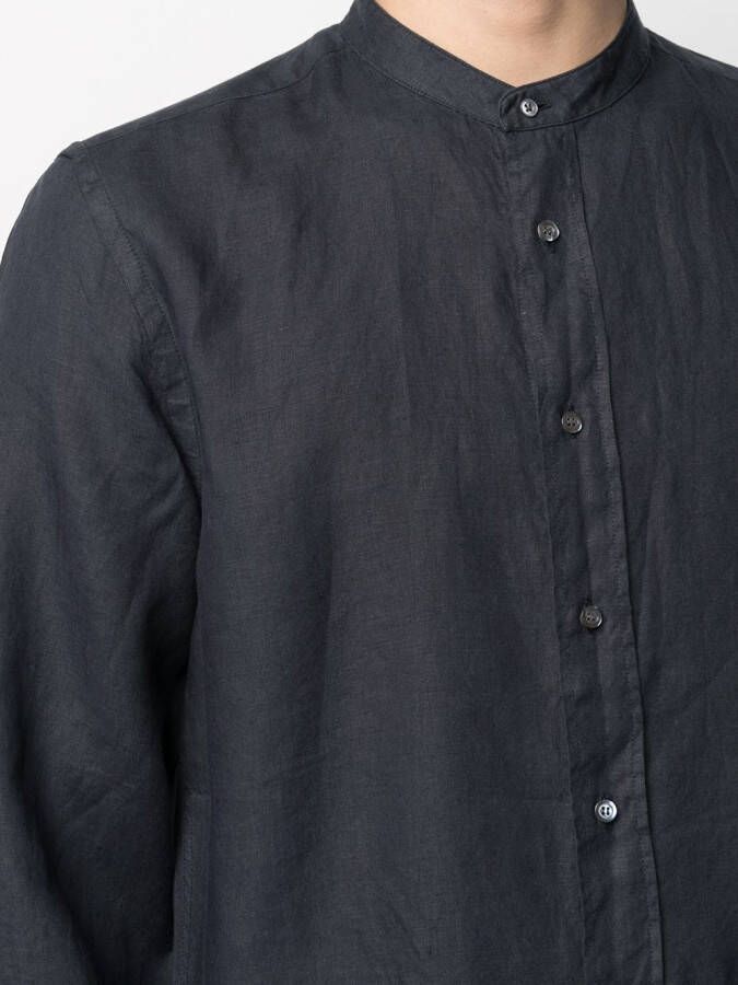 ASPESI Overhemd met bandkraag Blauw