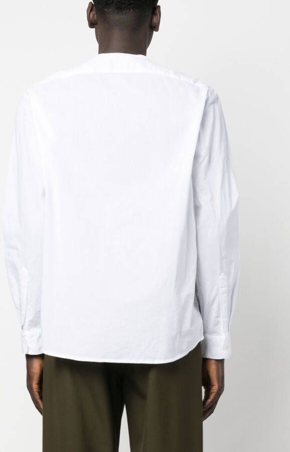 ASPESI Overhemd met gesmockt detail Wit