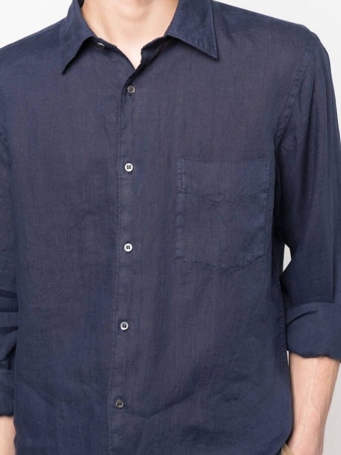 ASPESI Overhemd met puntige kraag Blauw