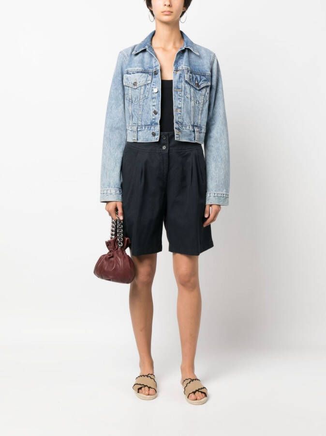 ASPESI Shorts met geplooid detail Blauw