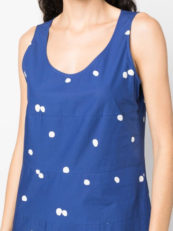 ASPESI Maxi-jurk met stippen Blauw