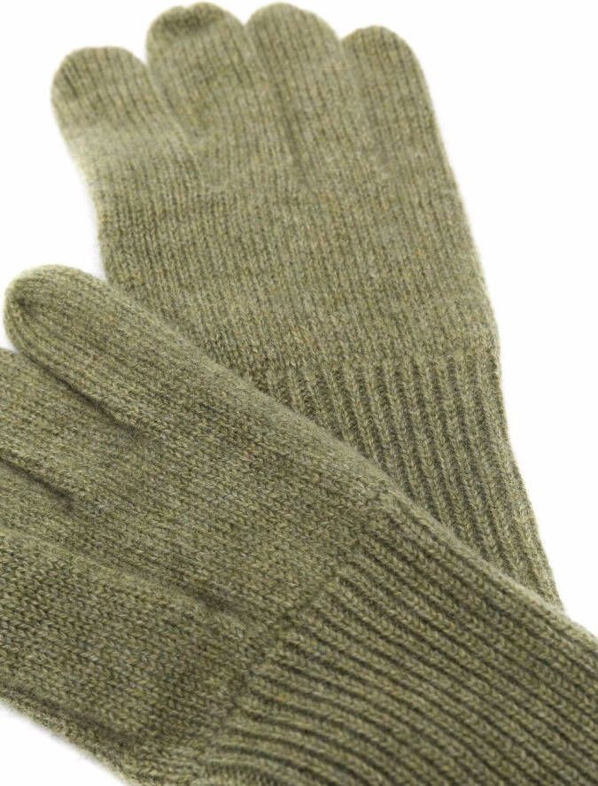 ASPESI Ribgebreide handschoenen Groen