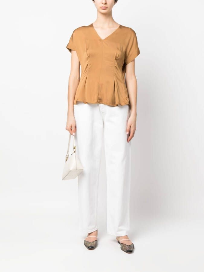 ASPESI Flared blouse Bruin