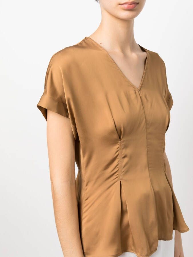 ASPESI Flared blouse Bruin