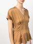 ASPESI Flared blouse Bruin - Thumbnail 5