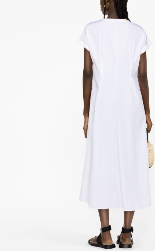 ASPESI Midi-jurk met korte mouwen Wit