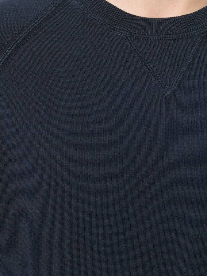 ASPESI sweater met ronde hals en slim-fit Blauw