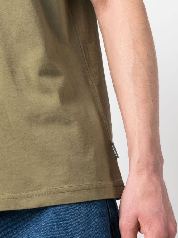 ASPESI T-shirt met logopatch Groen