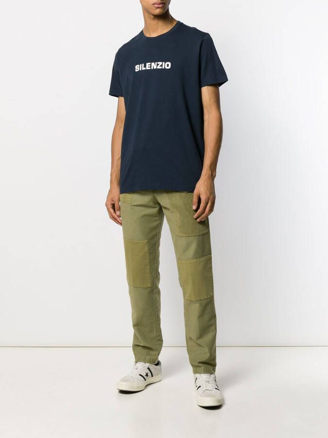 ASPESI T-shirt met print Blauw