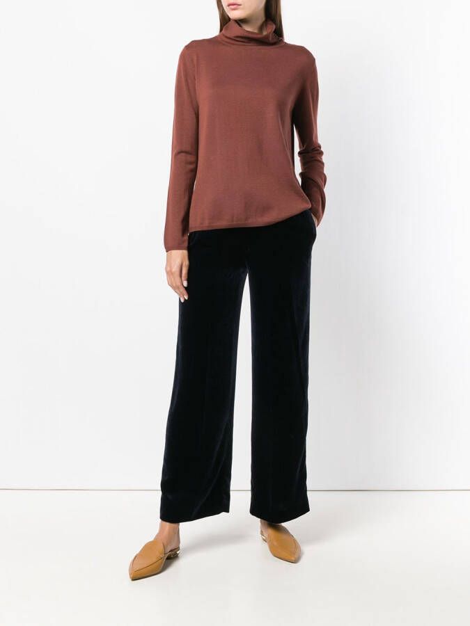 ASPESI velvet cropped trousers Blauw