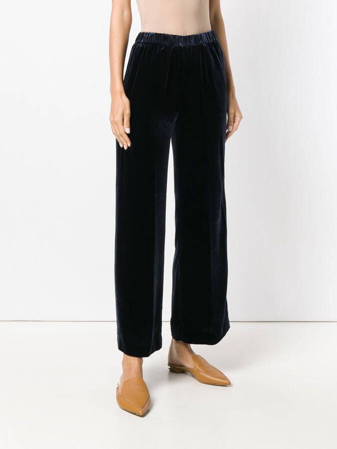 ASPESI velvet cropped trousers Blauw