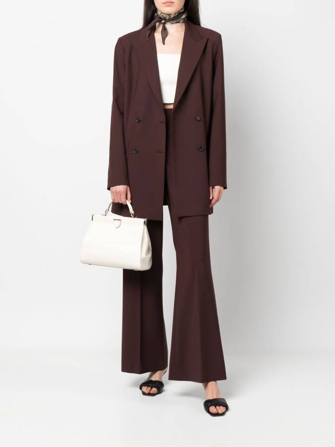 Aspinal Of London Florence Frame tas met krokodillenleer-reliëf Beige