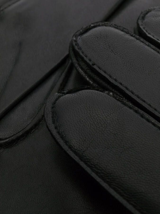 Aspinal Of London Handschoenen met stiksel detail Zwart