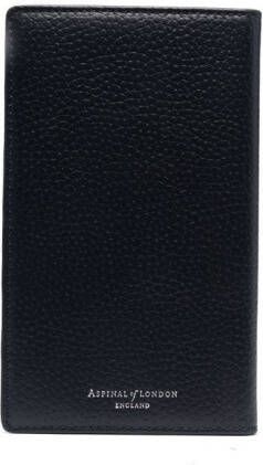 Aspinal Of London Hoesje met logo-reliëf Blauw
