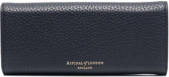 Aspinal Of London Leren brillenkoker Blauw