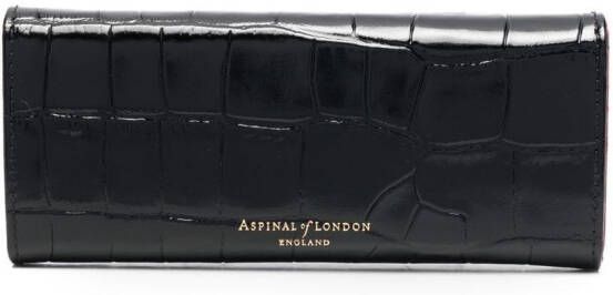 Aspinal Of London Leren brillenkoker Zwart