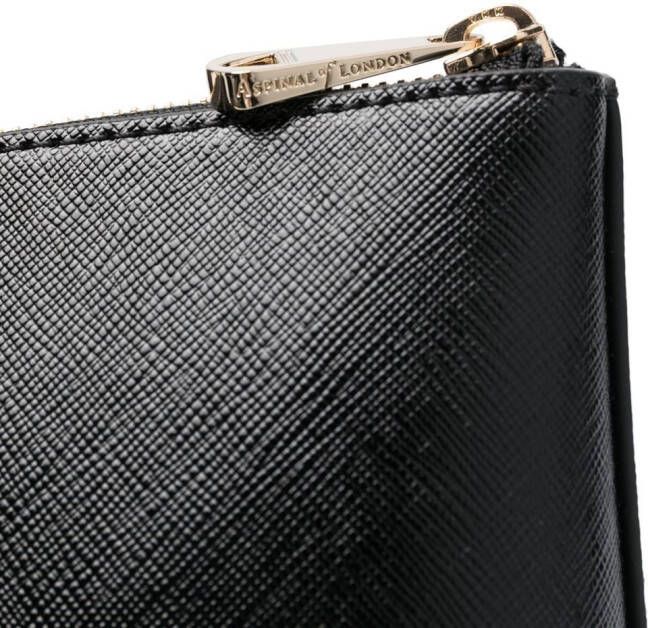 Aspinal Of London Regent shopper met gesmockt-effect Zwart