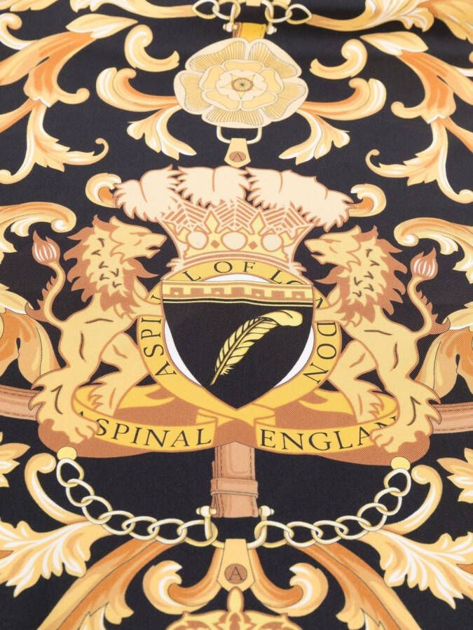 Aspinal Of London Sjaal met barokpatroon Zwart