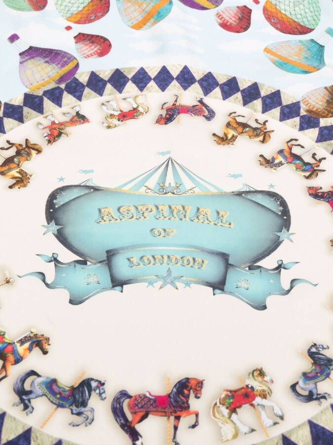 Aspinal Of London Zijden sjaal Blauw