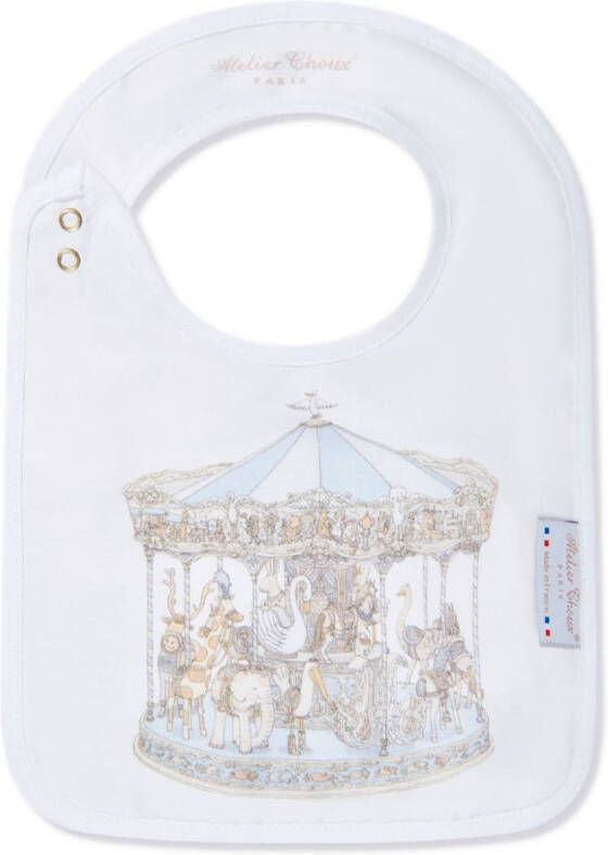 Atelier Choux Slabbetje met print Blauw
