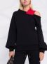 Atu Body Couture x Ioana Ciolacu asymmetrische sweater met gewatteerde bandje Zwart - Thumbnail 3