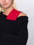 Atu Body Couture x Ioana Ciolacu asymmetrische sweater met gewatteerde bandje Zwart - Thumbnail 5