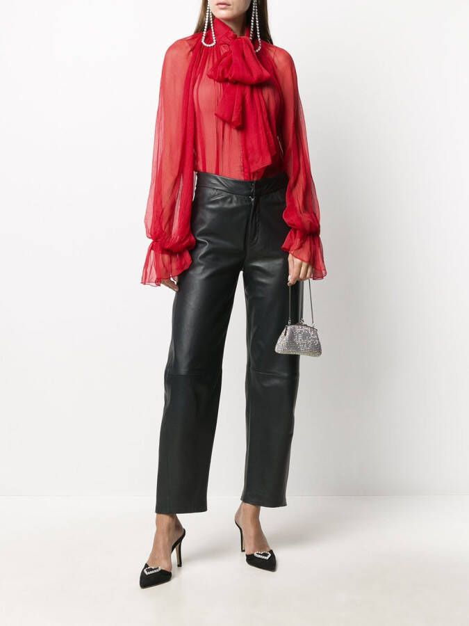 Atu Body Couture Blouse met ballonmouwen Rood