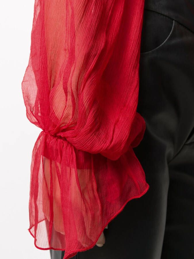 Atu Body Couture Blouse met ballonmouwen Rood