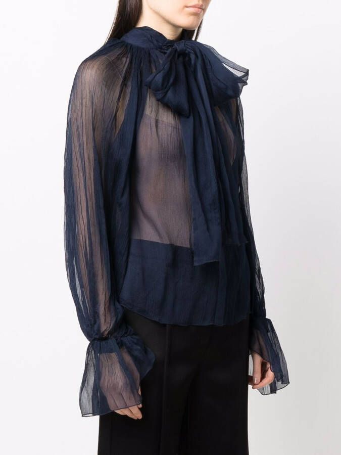 Atu Body Couture Blouse met strik Blauw