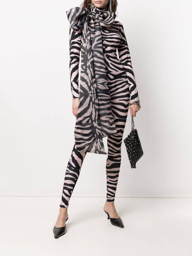 Atu Body Couture Body met zebraprint Beige