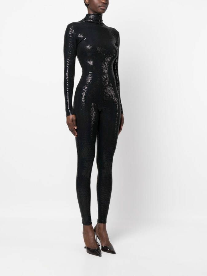 Atu Body Couture Jumpsuit met lange mouwen Zwart