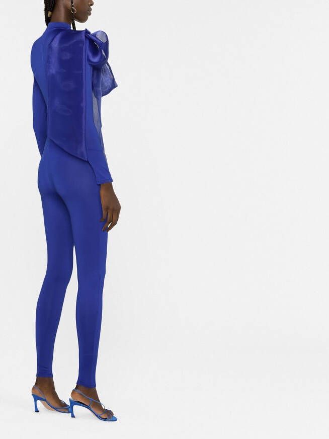 Atu Body Couture Jumpsuit met strikdetail Blauw