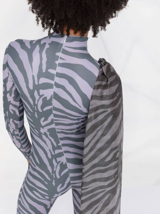 Atu Body Couture Jumpsuit met strikdetail Grijs
