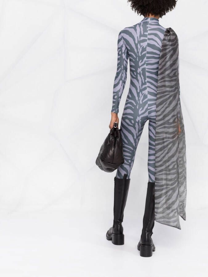 Atu Body Couture Jumpsuit met strikdetail Grijs