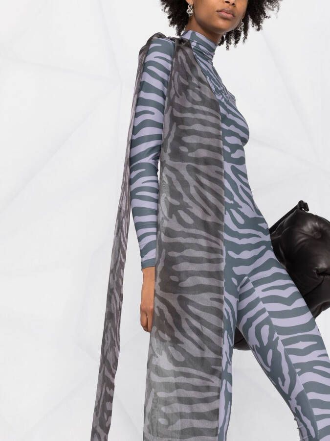 Atu Body Couture Jumpsuit met strikdetail Grijs