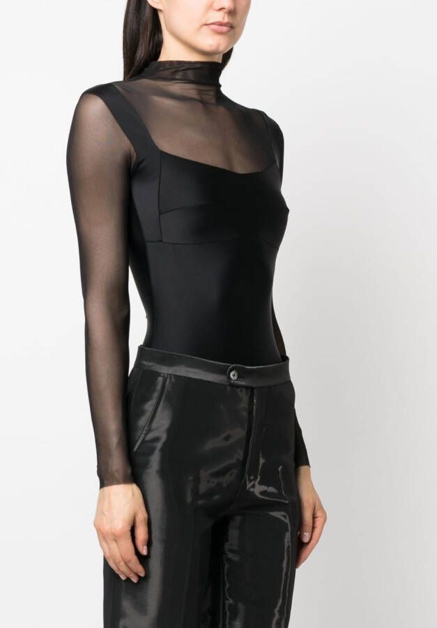 Atu Body Couture Semi-doorzichtige body Zwart
