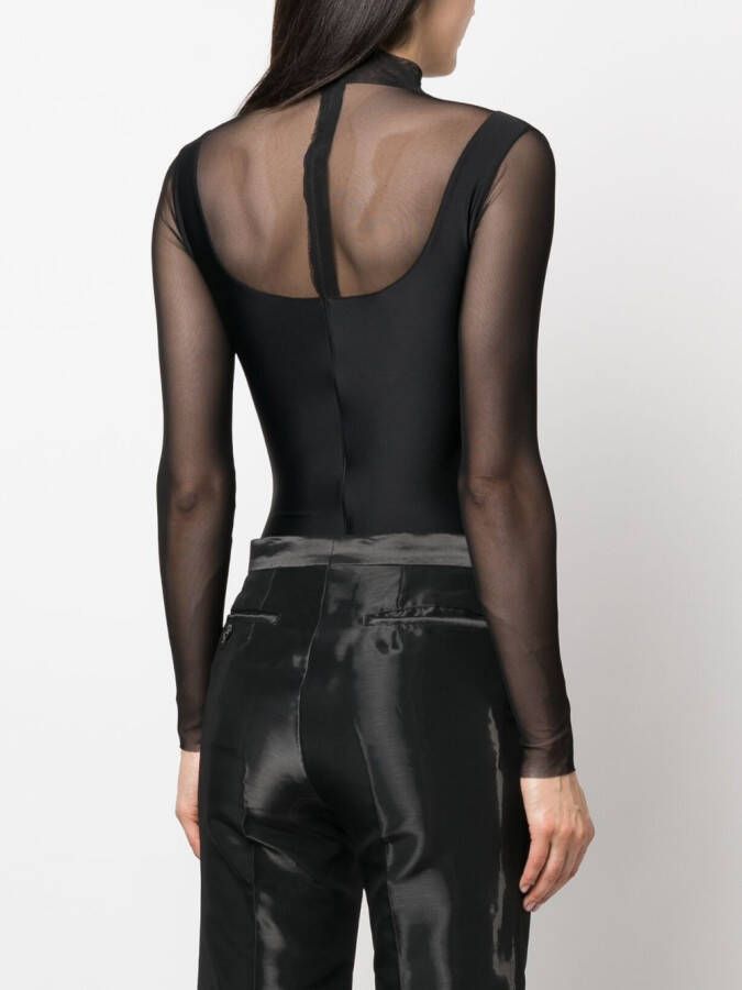 Atu Body Couture Semi-doorzichtige body Zwart