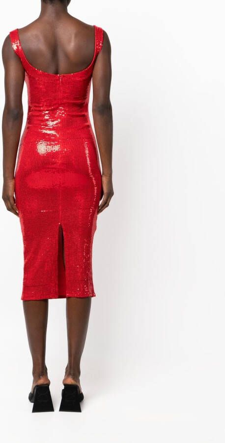 Atu Body Couture Midi-jurk met pailletten Rood