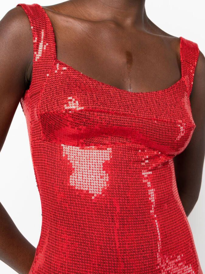 Atu Body Couture Midi-jurk met pailletten Rood