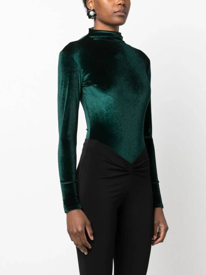 Atu Body Couture Fluwelen body Groen