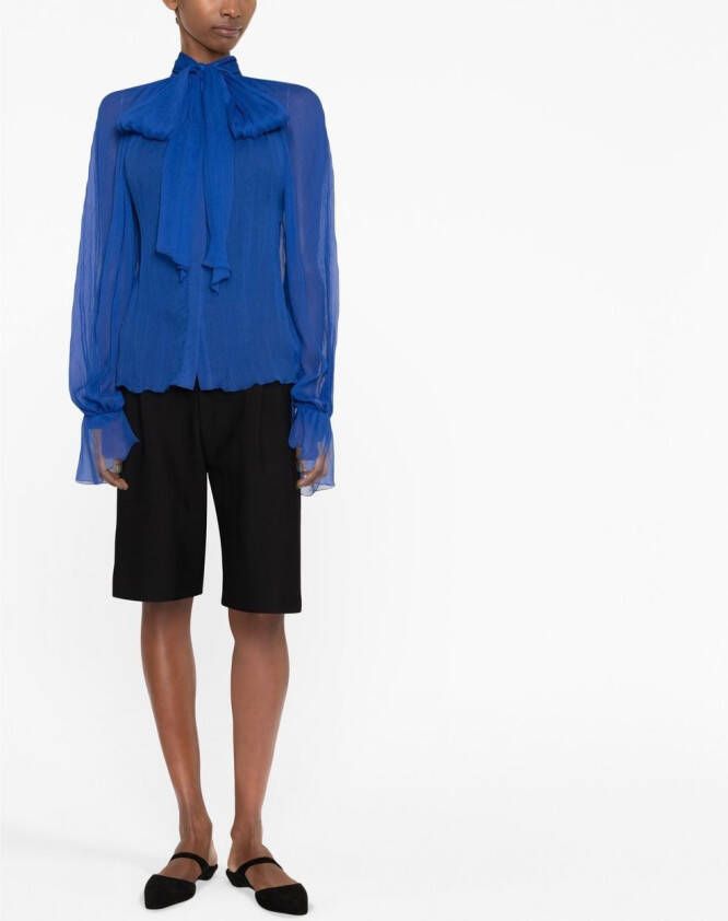Atu Body Couture Blouse met strik Blauw